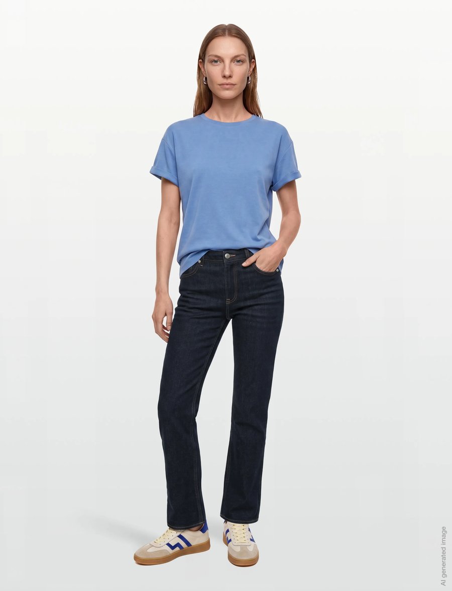 Gant - Straight Cropped Jeans - raka jeans - dark blue worn in - 0