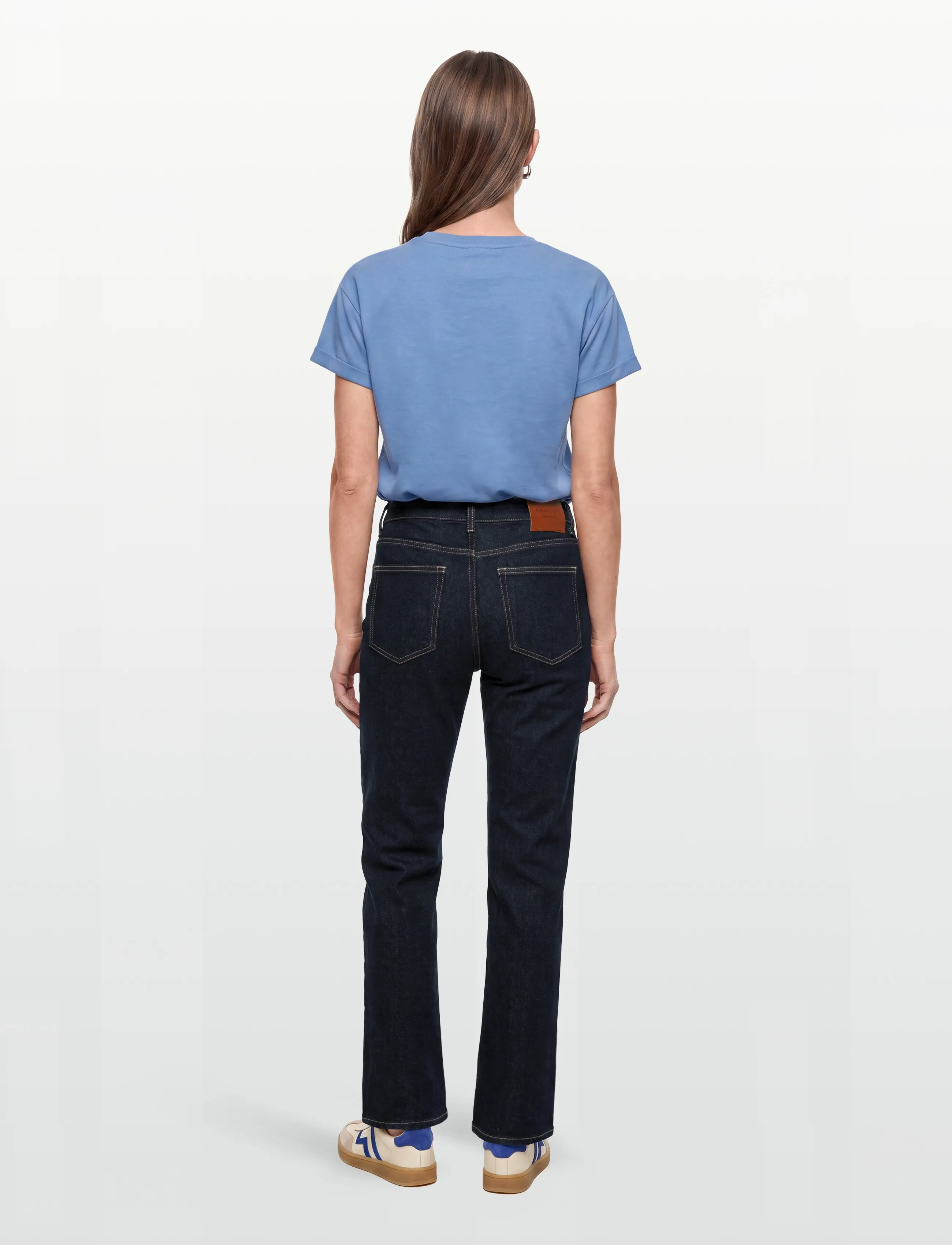 Gant - Straight Cropped Jeans - raka jeans - dark blue worn in - 4