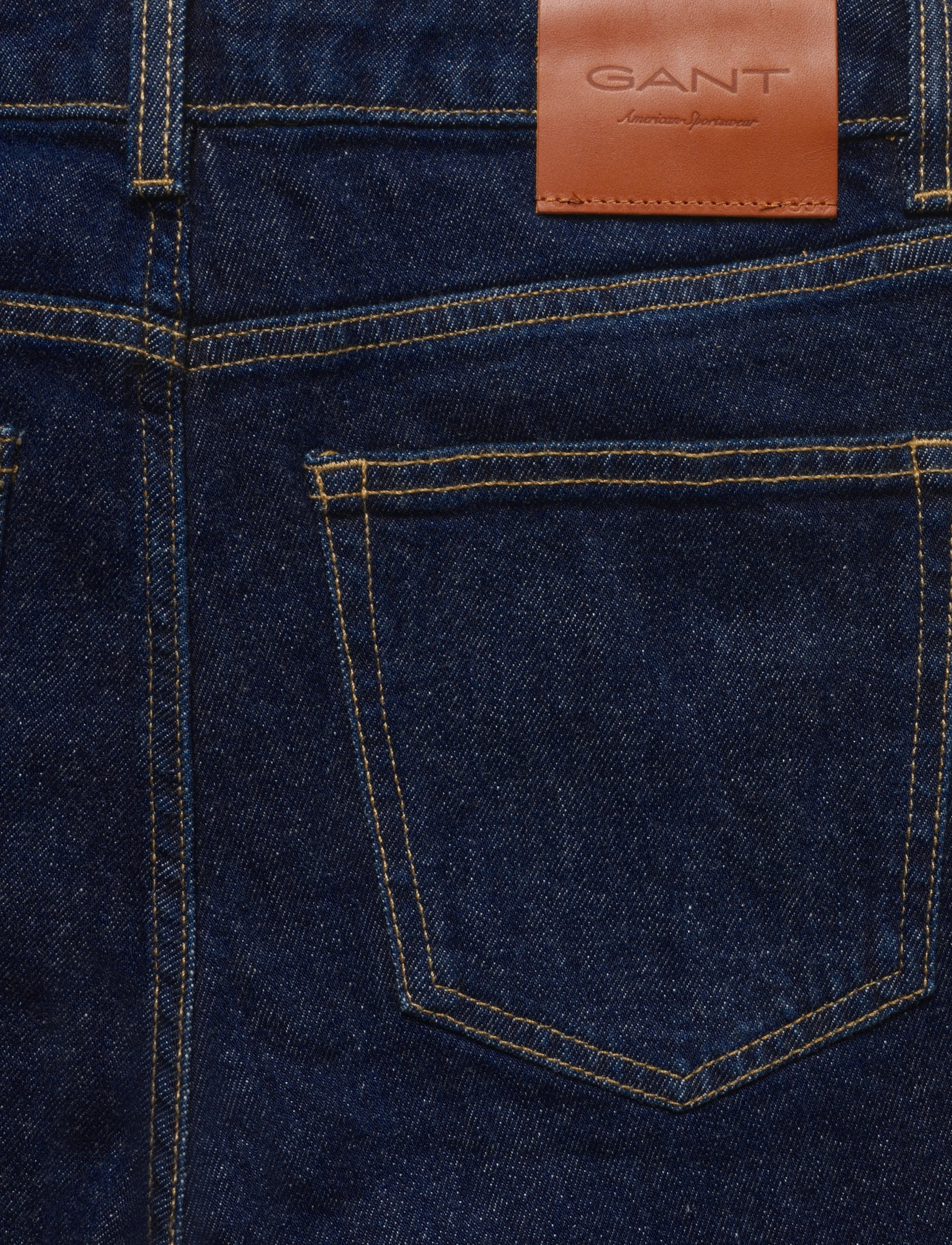 Gant - Straight Cropped Jeans - gerade jeans - dark blue worn in - 2