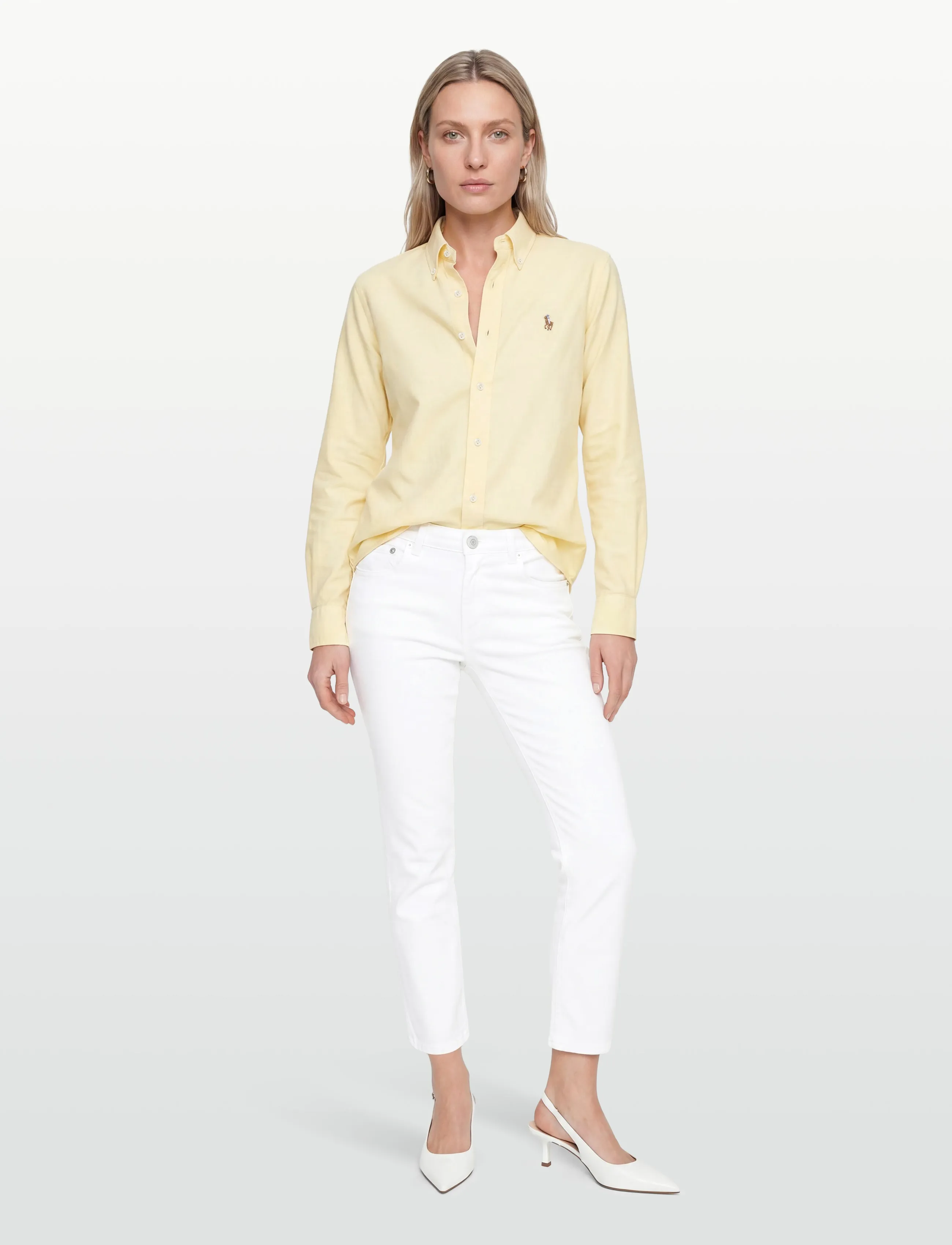 Gant Straight Cropped Jeans, Kvinder, Korte Lige Stretch Jeans, Hvid, Str: 26