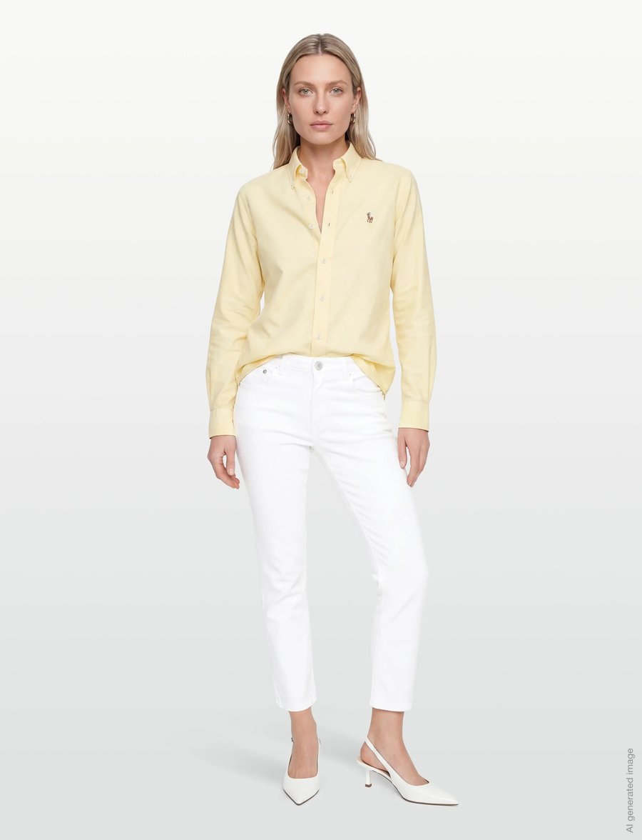 Gant - Straight Cropped Jeans - gerade jeans - eggshell - 0