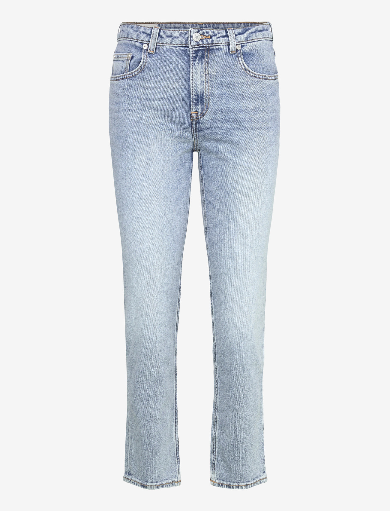 GANT - CROPPED STRAIGHT STRETCH JEANS - raka jeans - light blue worn in - 0