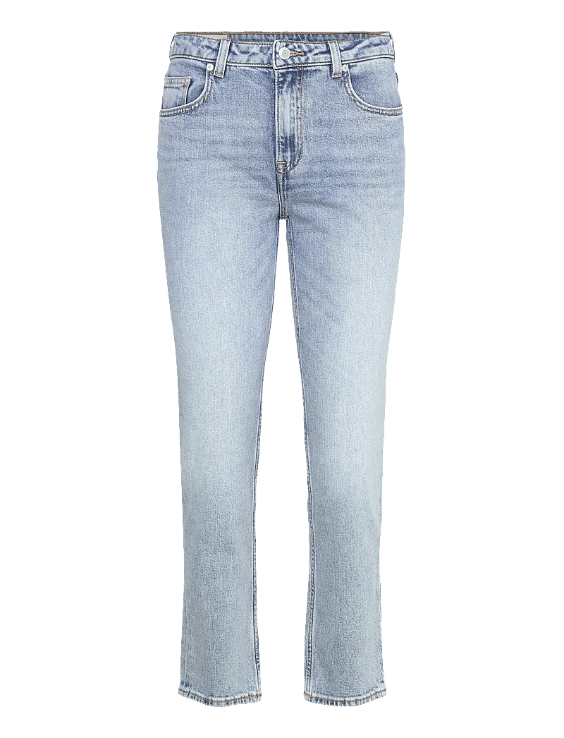 GANT - CROPPED STRAIGHT STRETCH JEANS - raka jeans - light blue worn in - 0