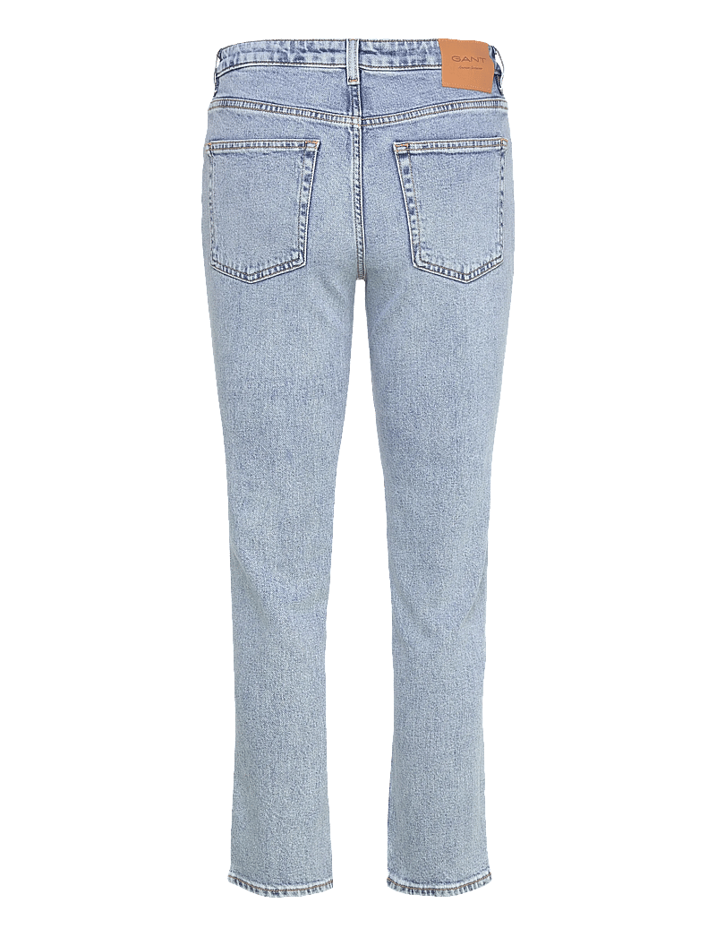GANT - CROPPED STRAIGHT STRETCH JEANS - raka jeans - light blue worn in - 1
