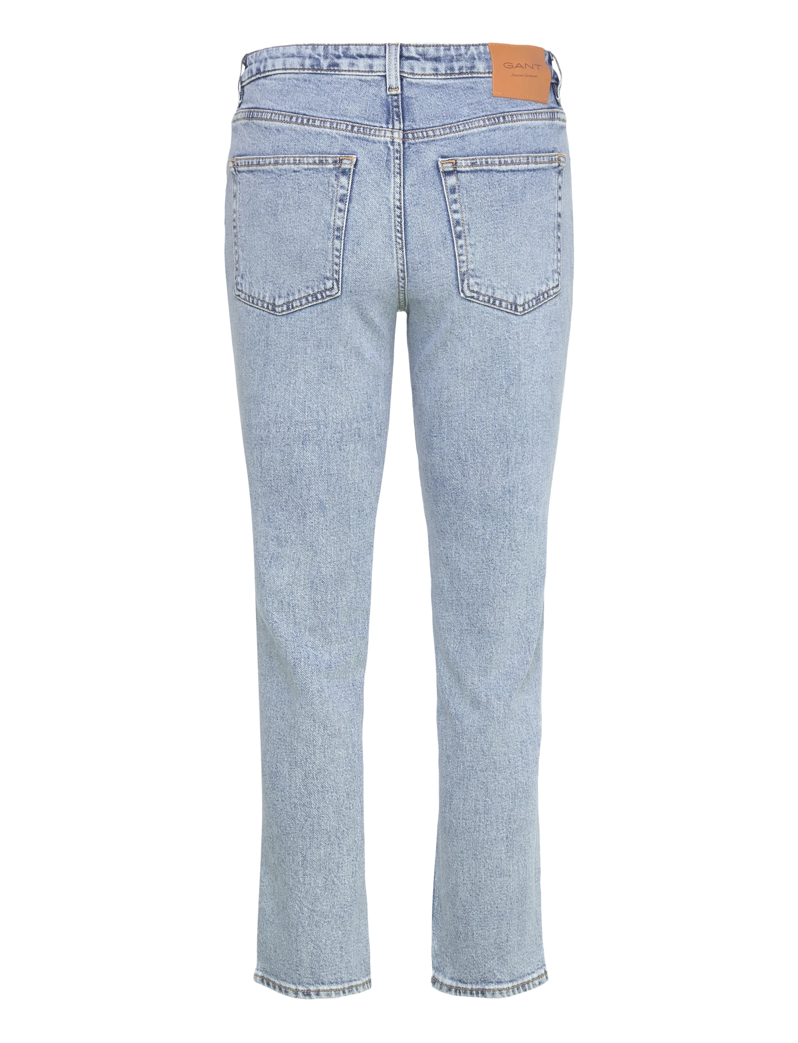 Gant - Straight Cropped Jeans - straight jeans - light blue worn in - 2