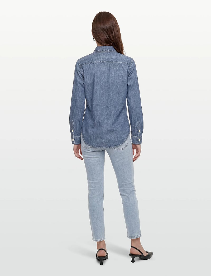 Gant - Straight Cropped Jeans - straight jeans - light blue worn in - 4