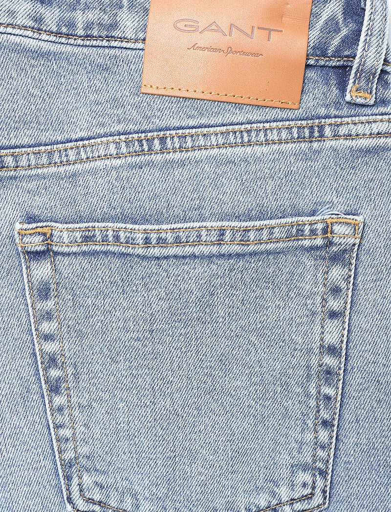 GANT - CROPPED STRAIGHT STRETCH JEANS - raka jeans - light blue worn in - 4