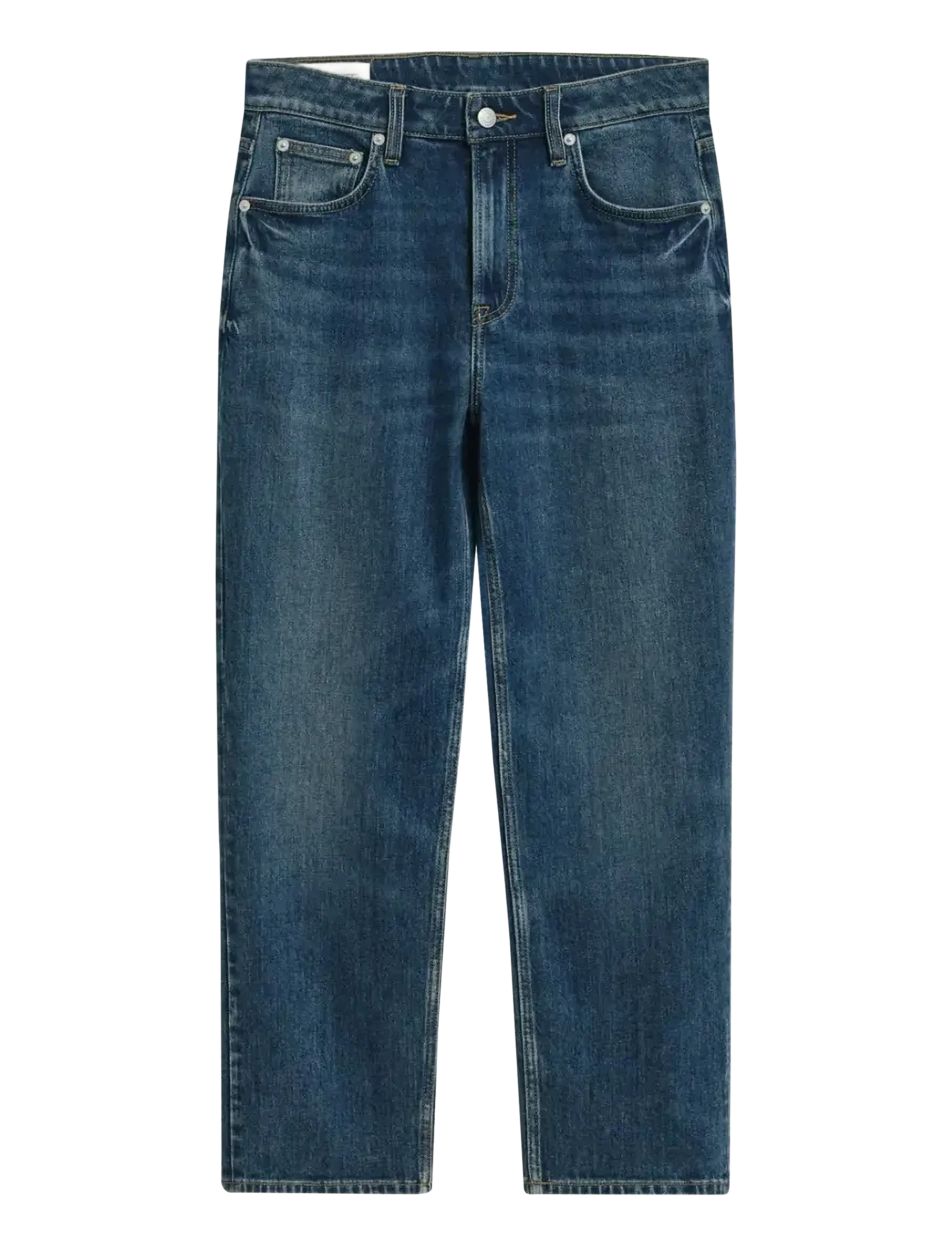 GANT Straight Cropped Jeans - Teksad - MID BLUE BROKEN IN / blue