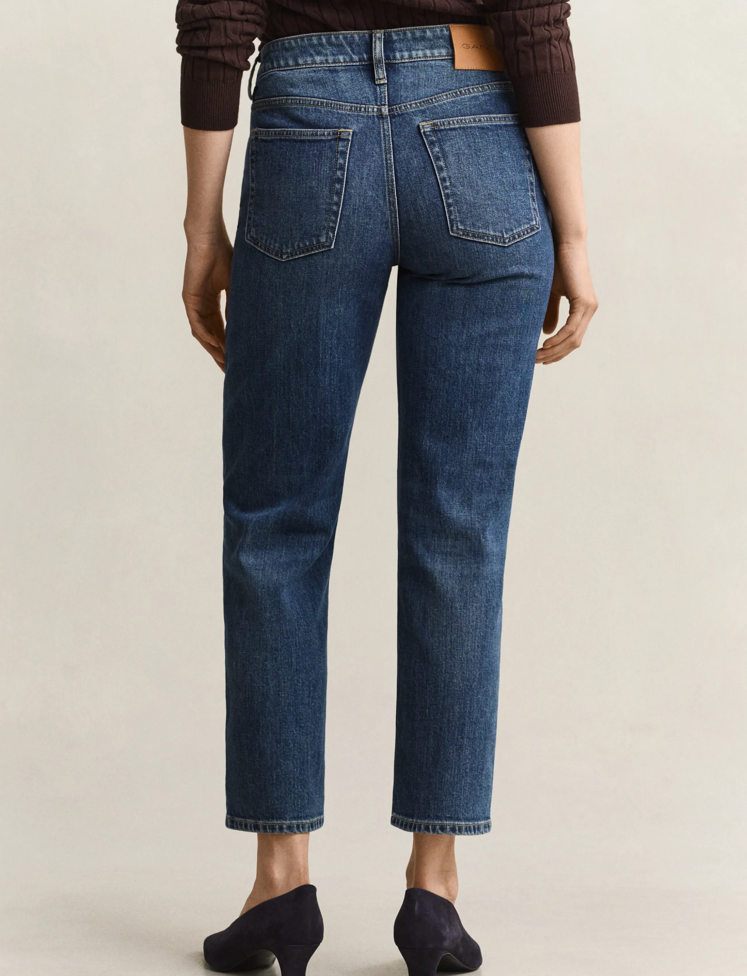 Gant - Straight Cropped Jeans - straight jeans - mid blue broken in - 2
