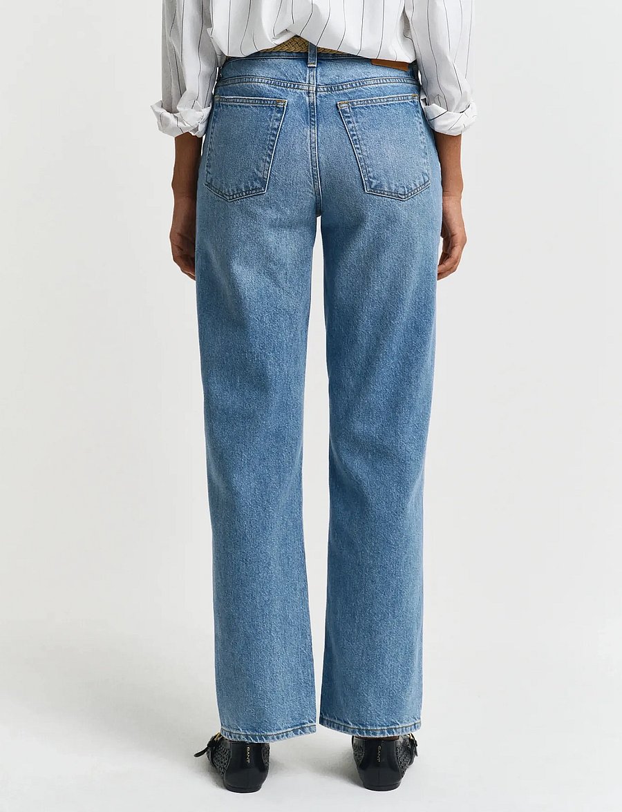 Gant - STRAIGHT RIGID JEANS - straight jeans - semi light blue broken in - 3