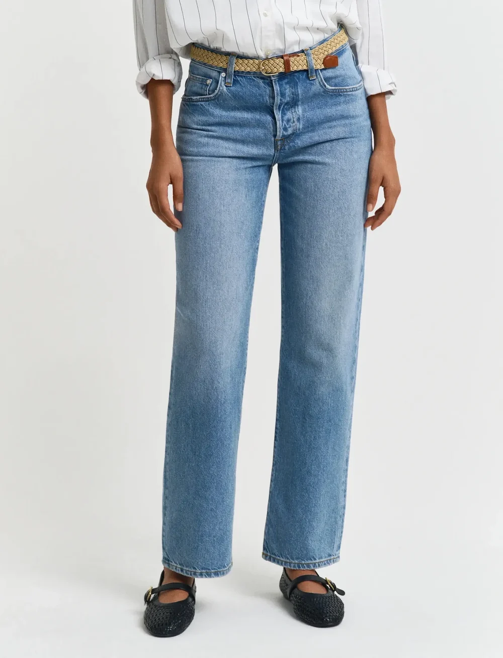 GANT - STRAIGHT RIGID JEANS - raka jeans - semi light blue broken in - 4