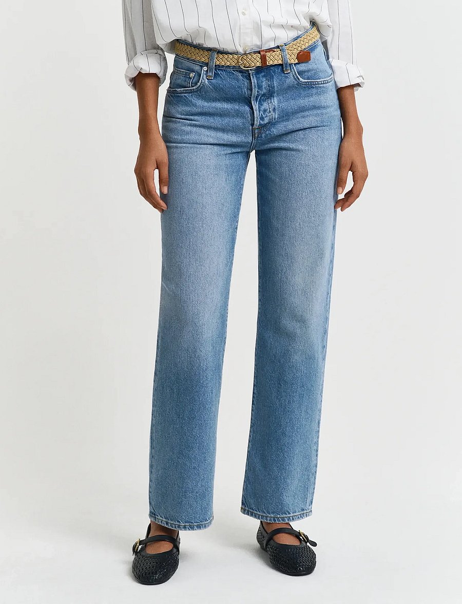 Gant - STRAIGHT RIGID JEANS - straight jeans - semi light blue broken in - 4