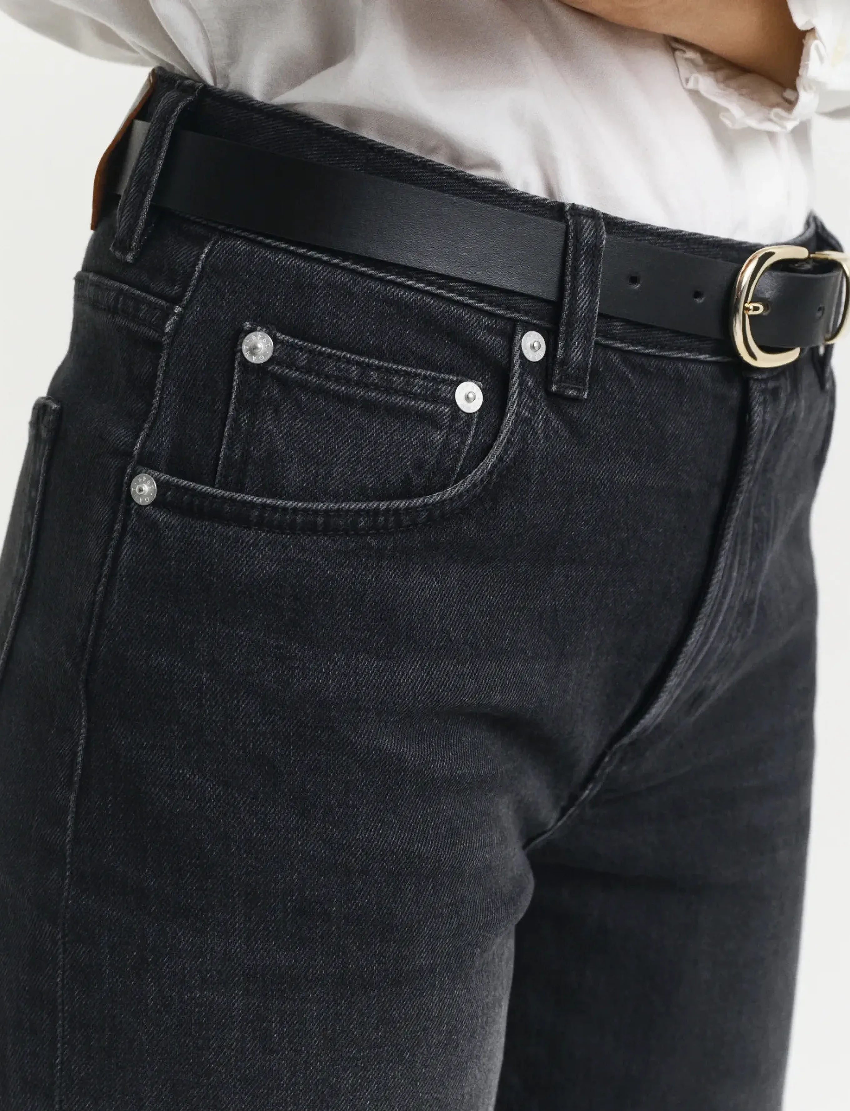 Gant - STRAIGHT STRETCH JEANS - straight jeans - black broken in - 3