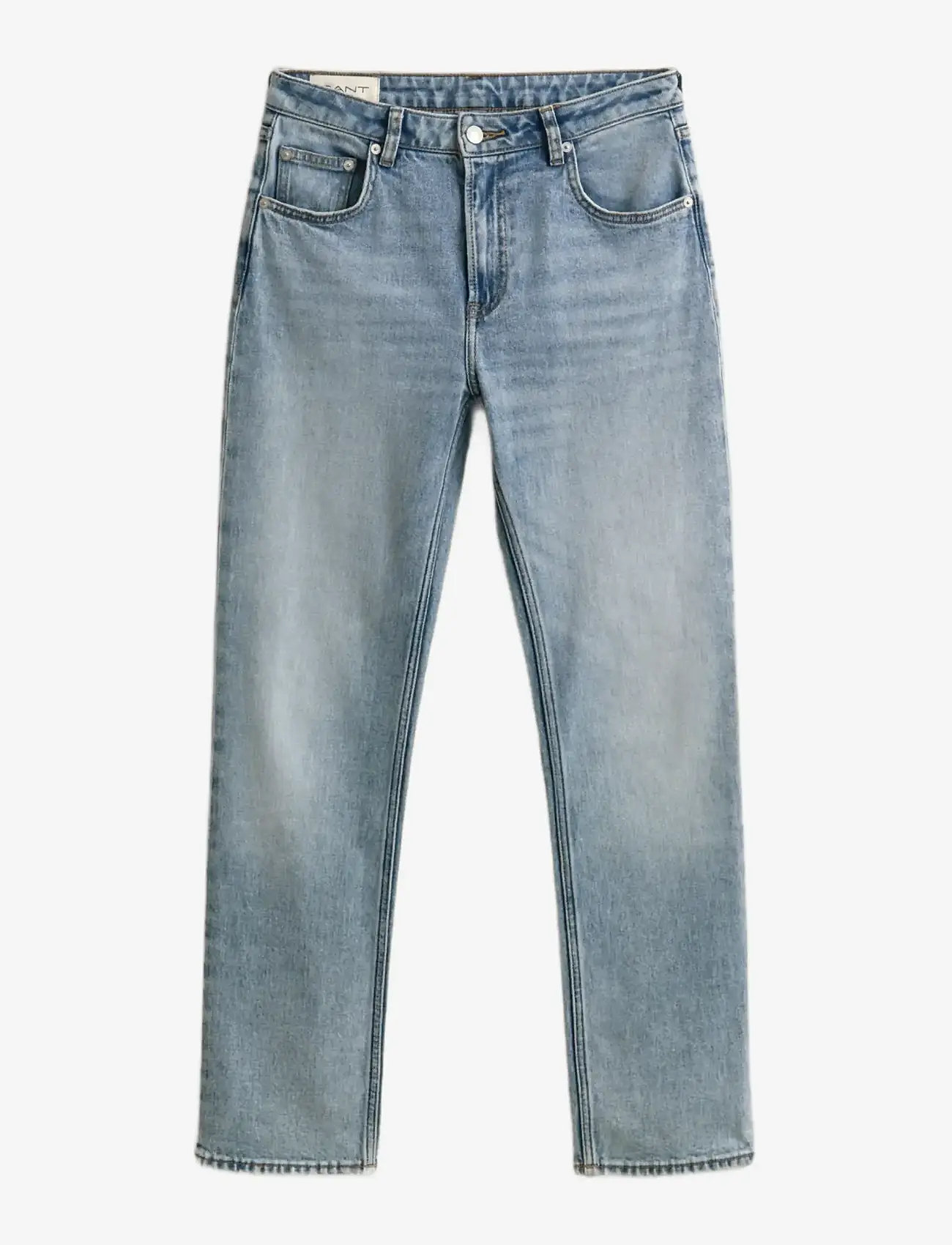 GANT - STRAIGHT STRETCH JEANS - straight jeans - light blue worn in - 1