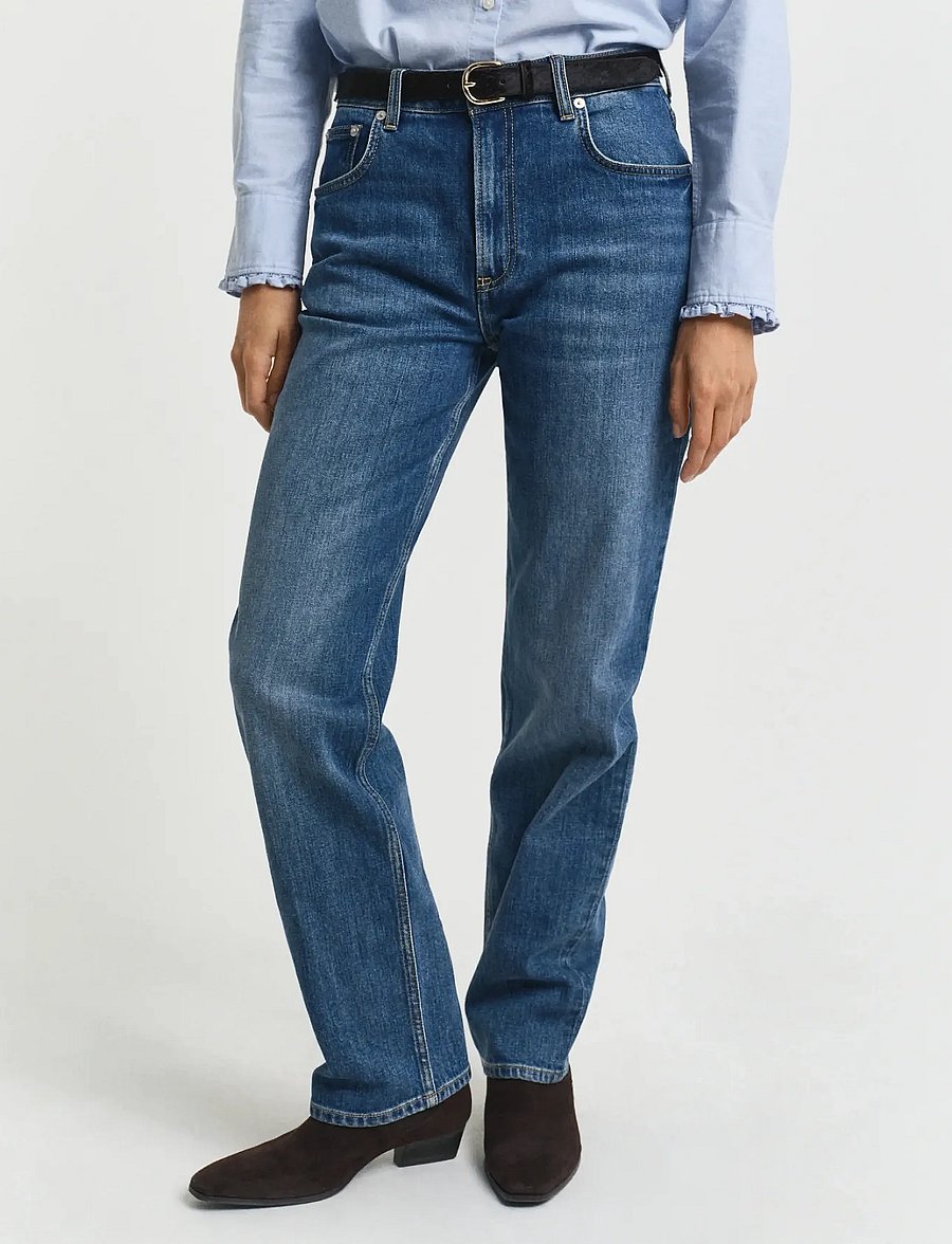 Gant - Straight Jeans - straight jeans - mid blue broken in - 0