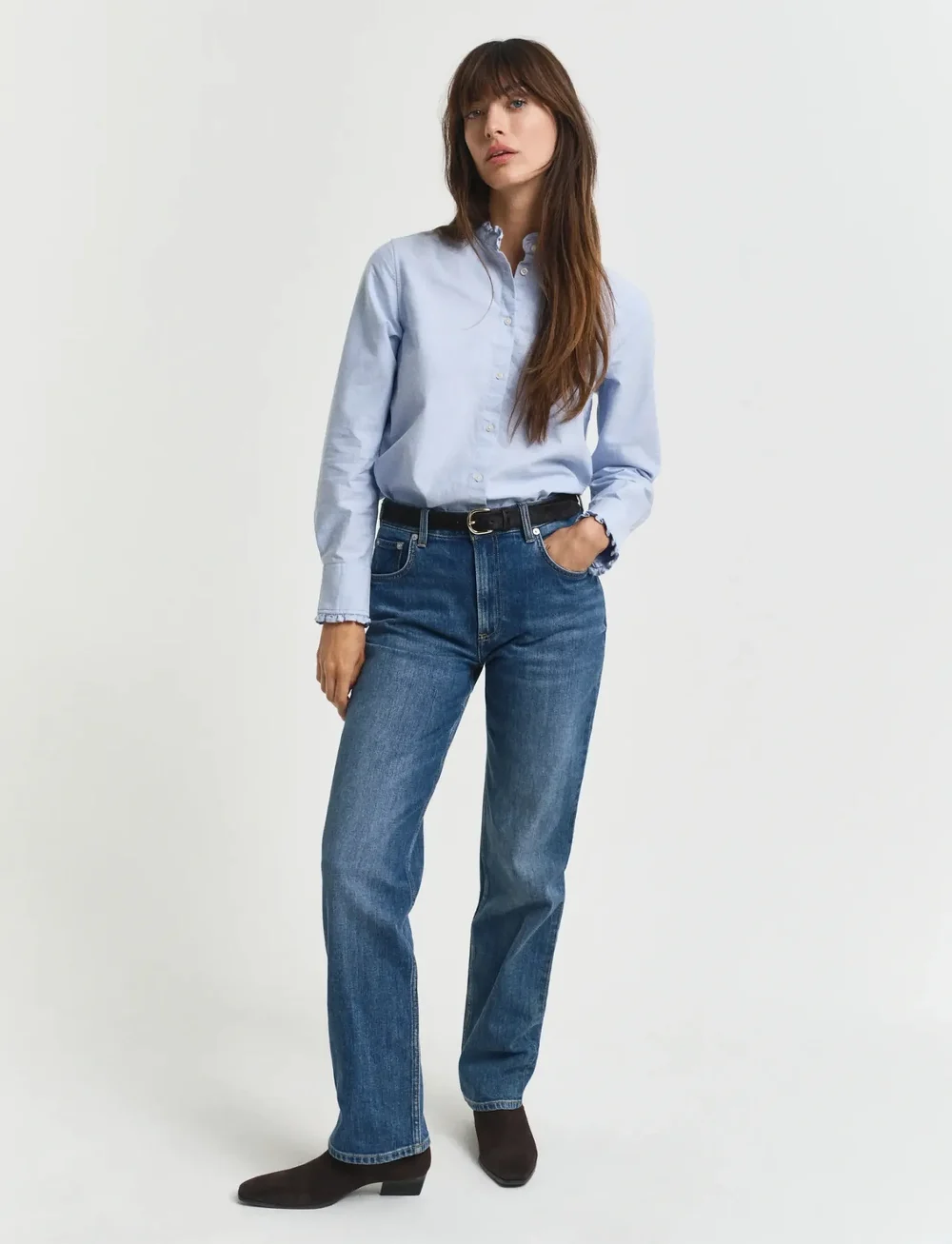GANT - STRAIGHT STRETCH JEANS - raka jeans - mid blue broken in - 2