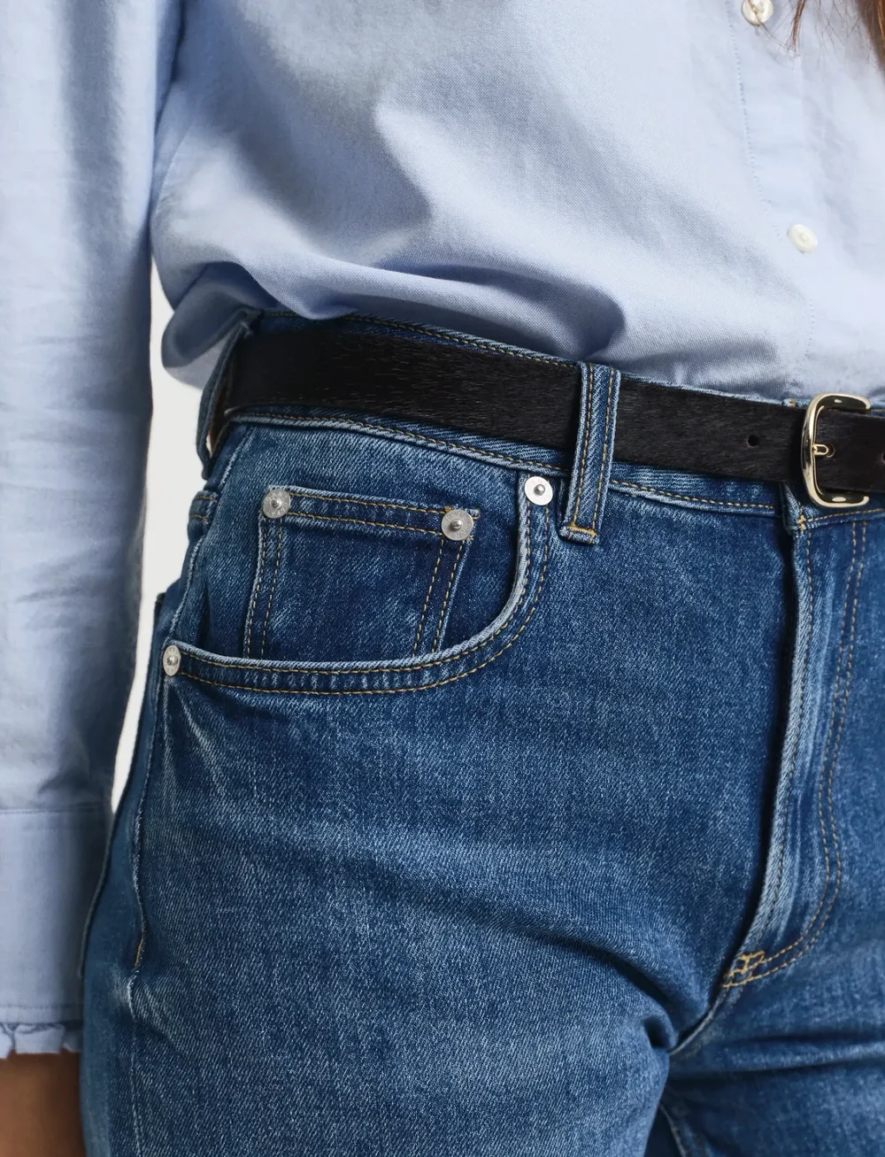 GANT - STRAIGHT STRETCH JEANS - raka jeans - mid blue broken in - 3