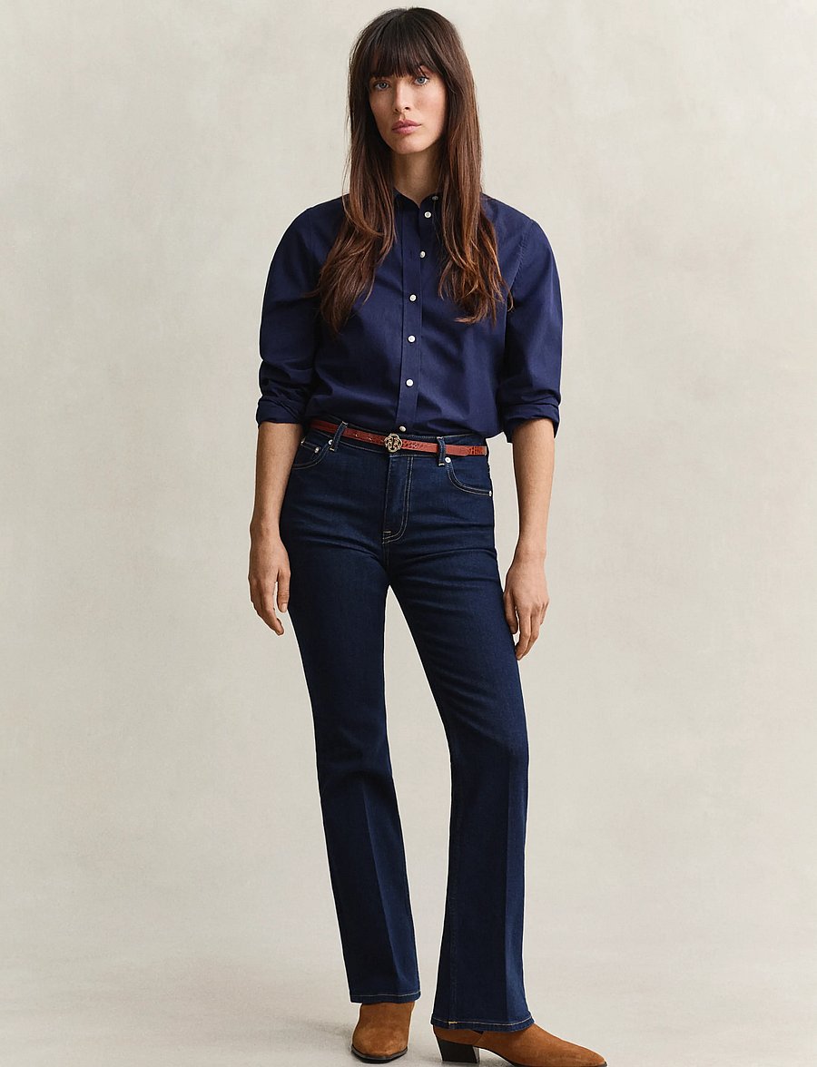 Gant - Slim Flared Jeans - schlaghosen - dark blue - 0