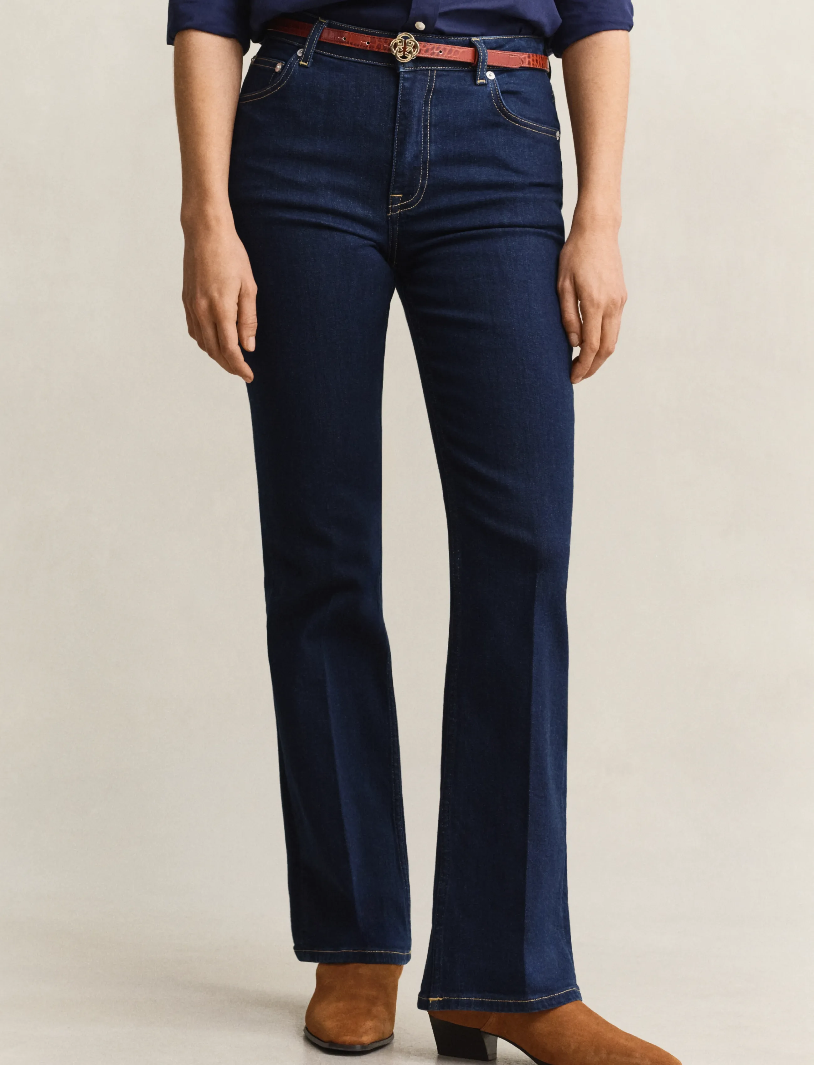 Gant - Slim Flared Jeans - alt eriti laia säärega teksad - dark blue - 3
