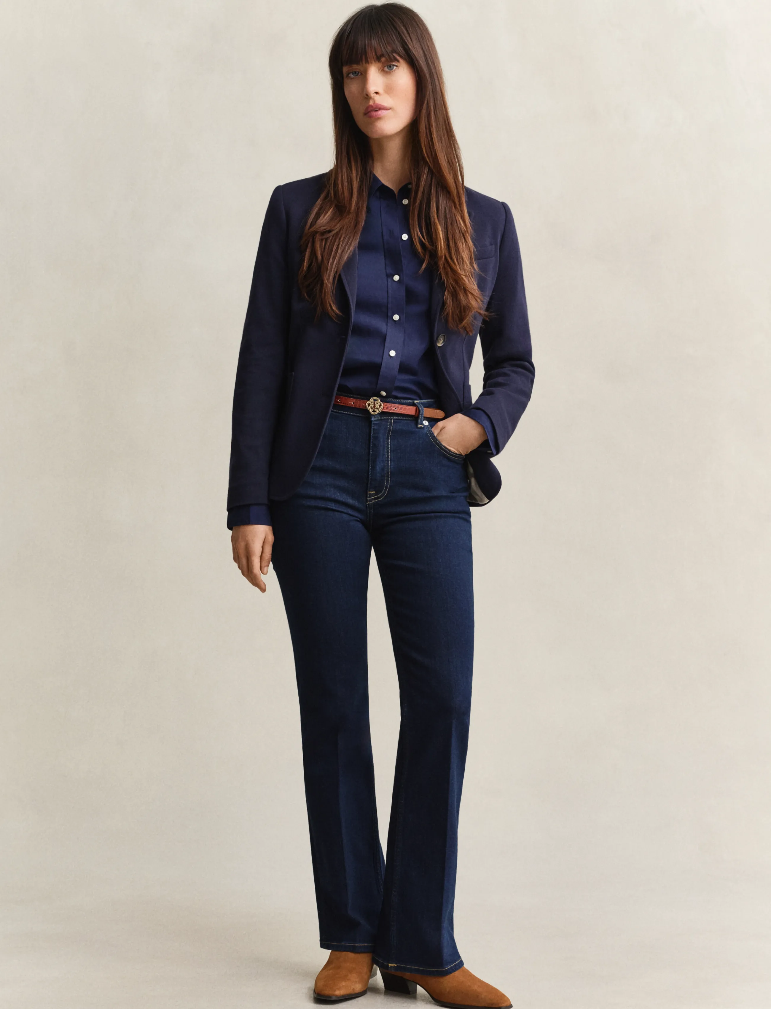 Gant - Slim Flared Jeans - alt eriti laia säärega teksad - dark blue - 4