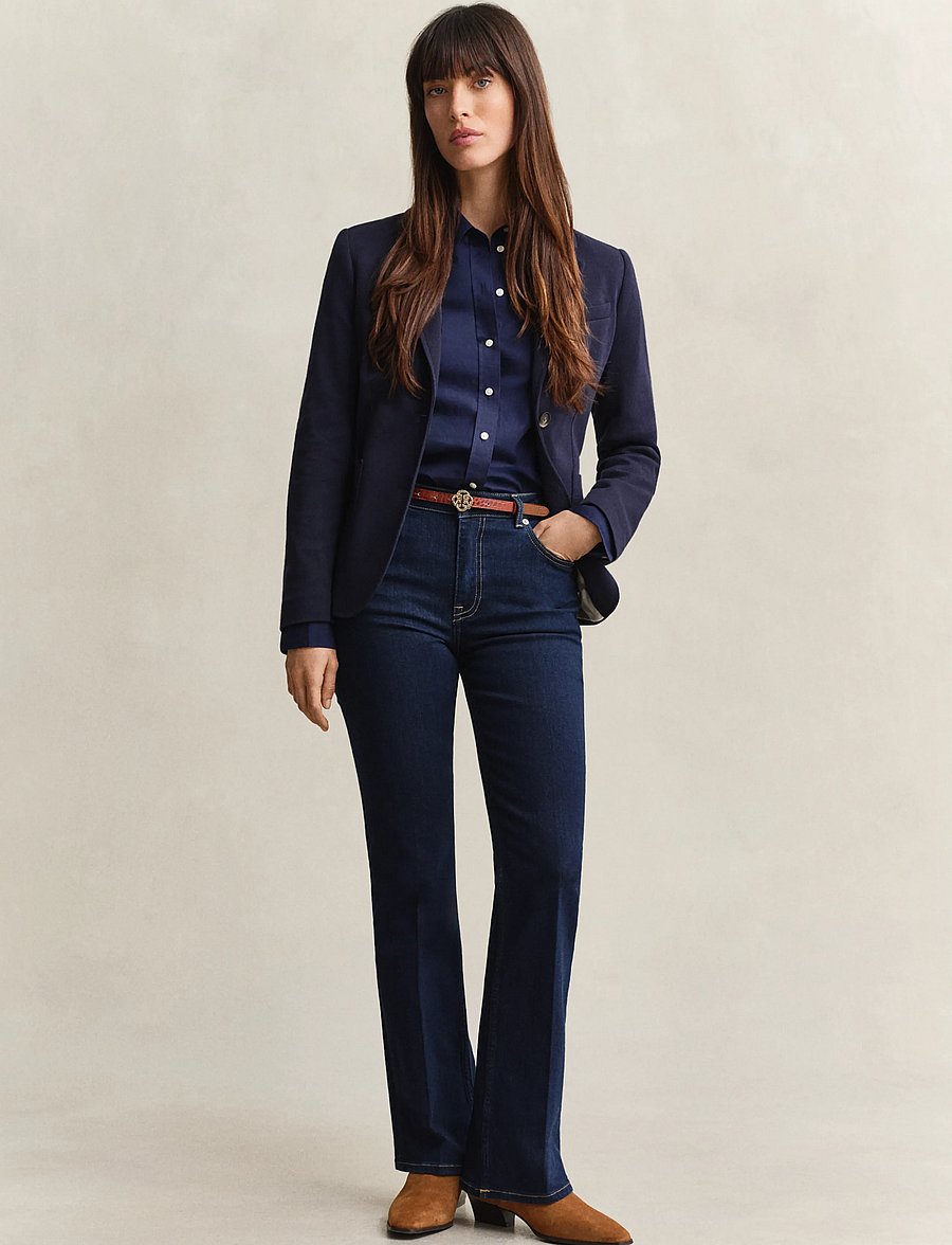 Gant - Slim Flared Jeans - schlaghosen - dark blue - 4