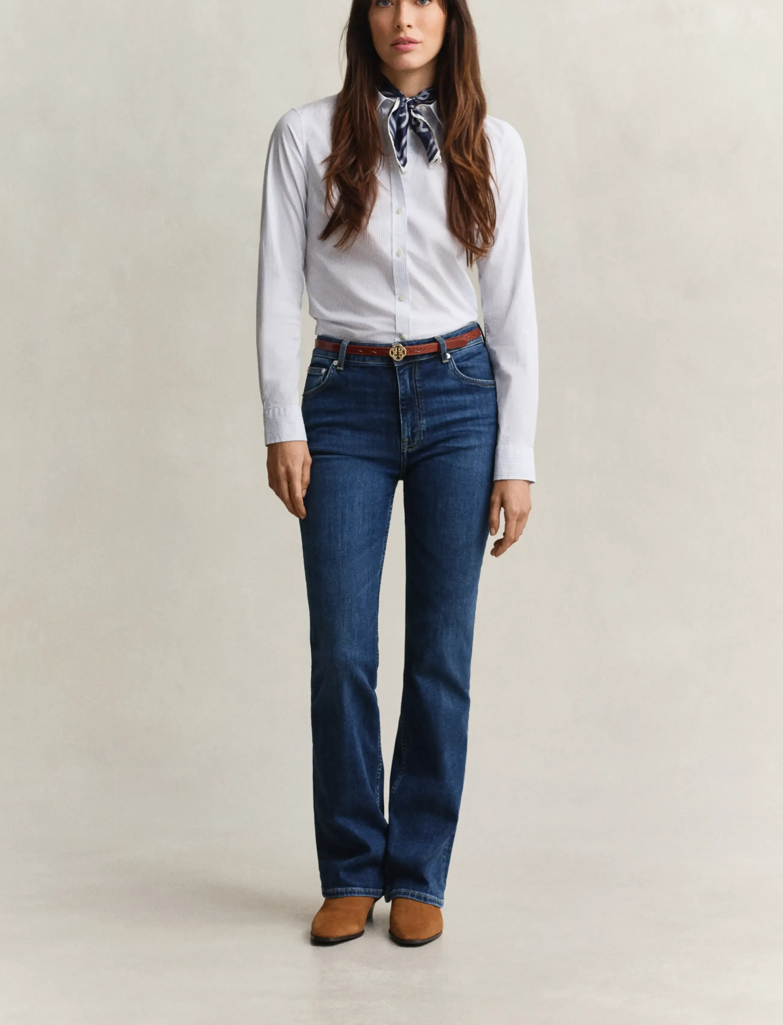 Gant Slim Flared Jeans, 26, Blue, Jeans > Flares, Dame