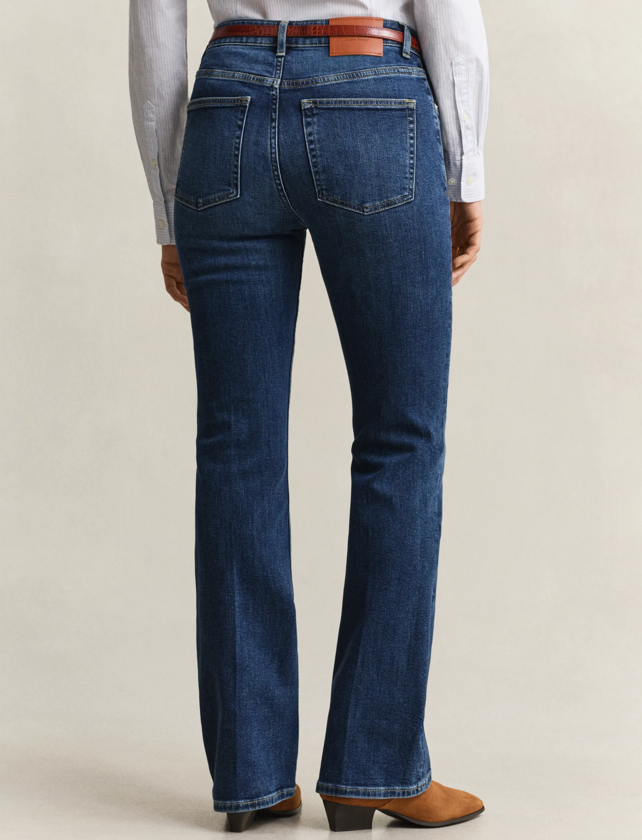 Gant - Slim Flared Jeans - utsvängda jeans - dark blue worn in - 2