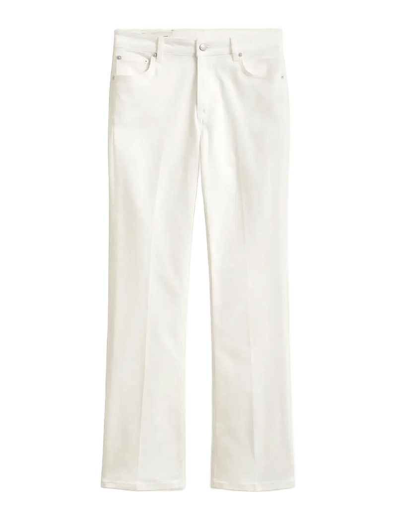 GANT - SLIM FLARE STRETCH JEANS - alt eriti laia säärega teksad - eggshell - 1