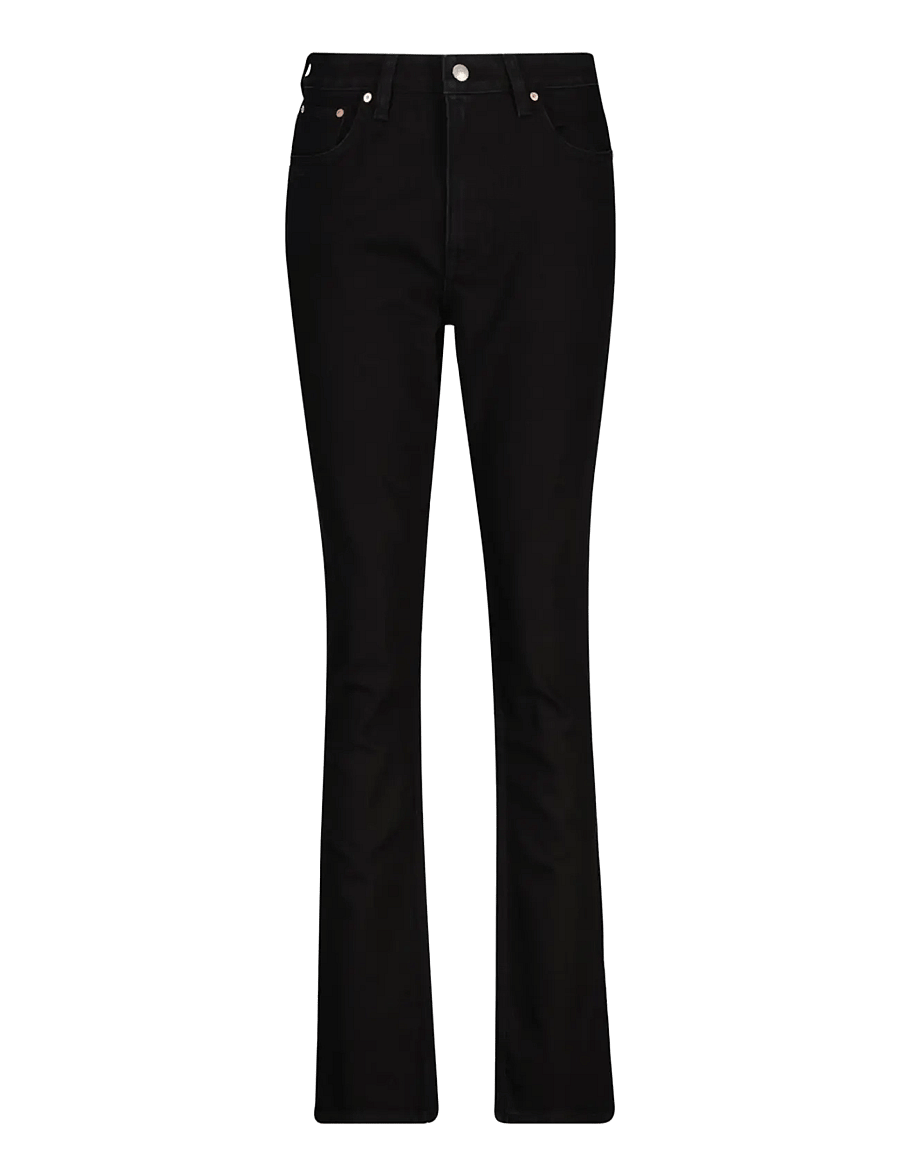 Gant - SLIM HIGH WAIST JEANS - slim fit džinsi - black worn in - 0