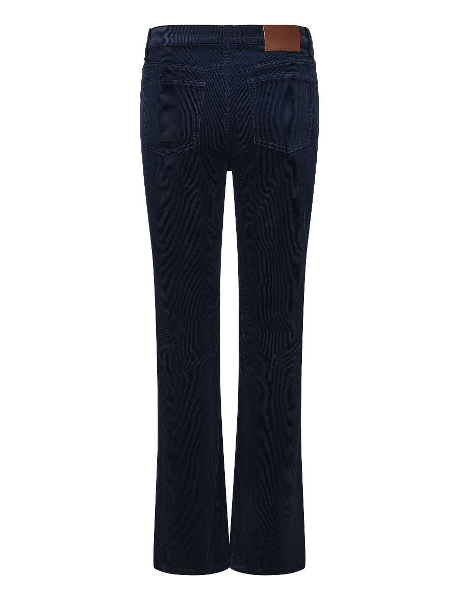 Gant - CORDUROY FLARE JEANS - utsvängda jeans - evening blue - 1