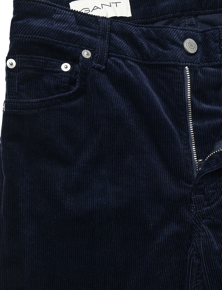 Gant - CORDUROY FLARE JEANS - utsvängda jeans - evening blue - 2