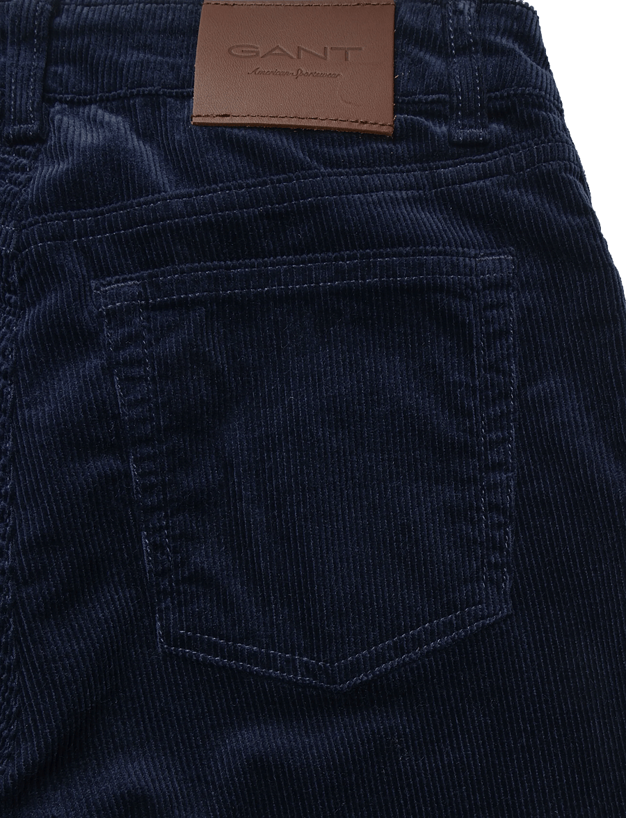 Gant - CORDUROY FLARE JEANS - utsvängda jeans - evening blue - 4