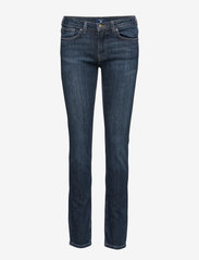GANT - TAPERED BLUE DENIM JEAN - straight jeans - mid blue worn in - 0