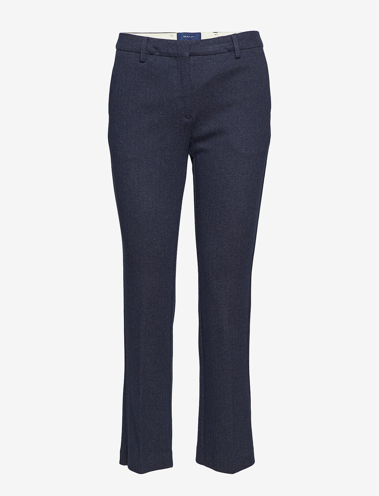 GANT - O1.HERRINGBONE JERSEY PANTS - marine - 0