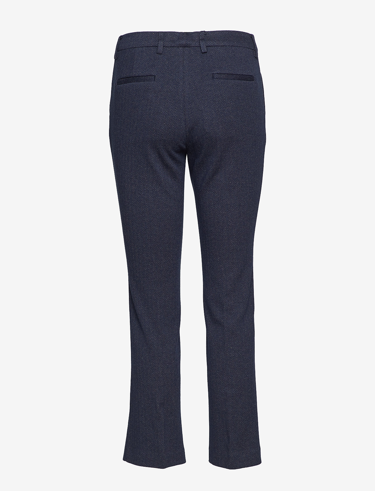 GANT - O1.HERRINGBONE JERSEY PANTS - marine - 1