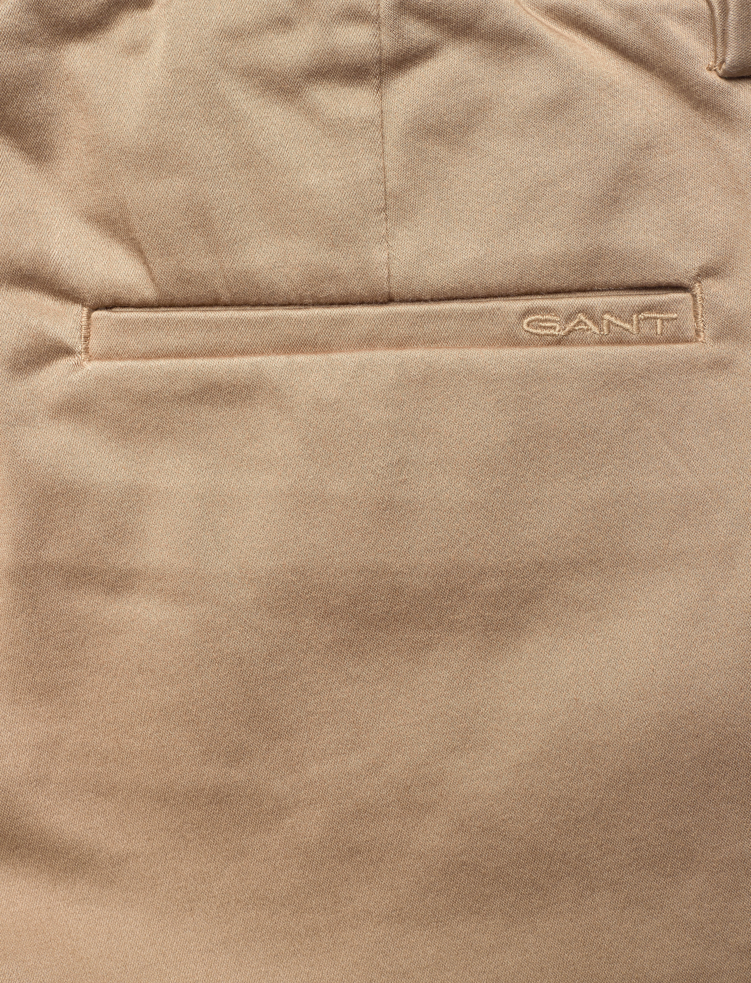 GANT - D1. TP SATIN SLACK - warm khaki - 4