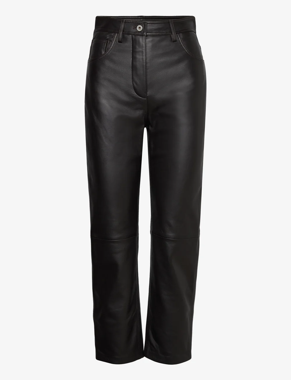 GANT D2. Hw Cropped Leather Pant Trousers Boozt