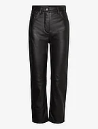 D2. HW CROPPED LEATHER PANT - COCOA BEAN