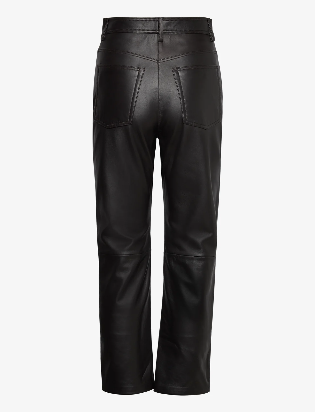 GANT - D2. HW CROPPED LEATHER PANT - juhlamuotia outlet-hintaan - cocoa bean - 1