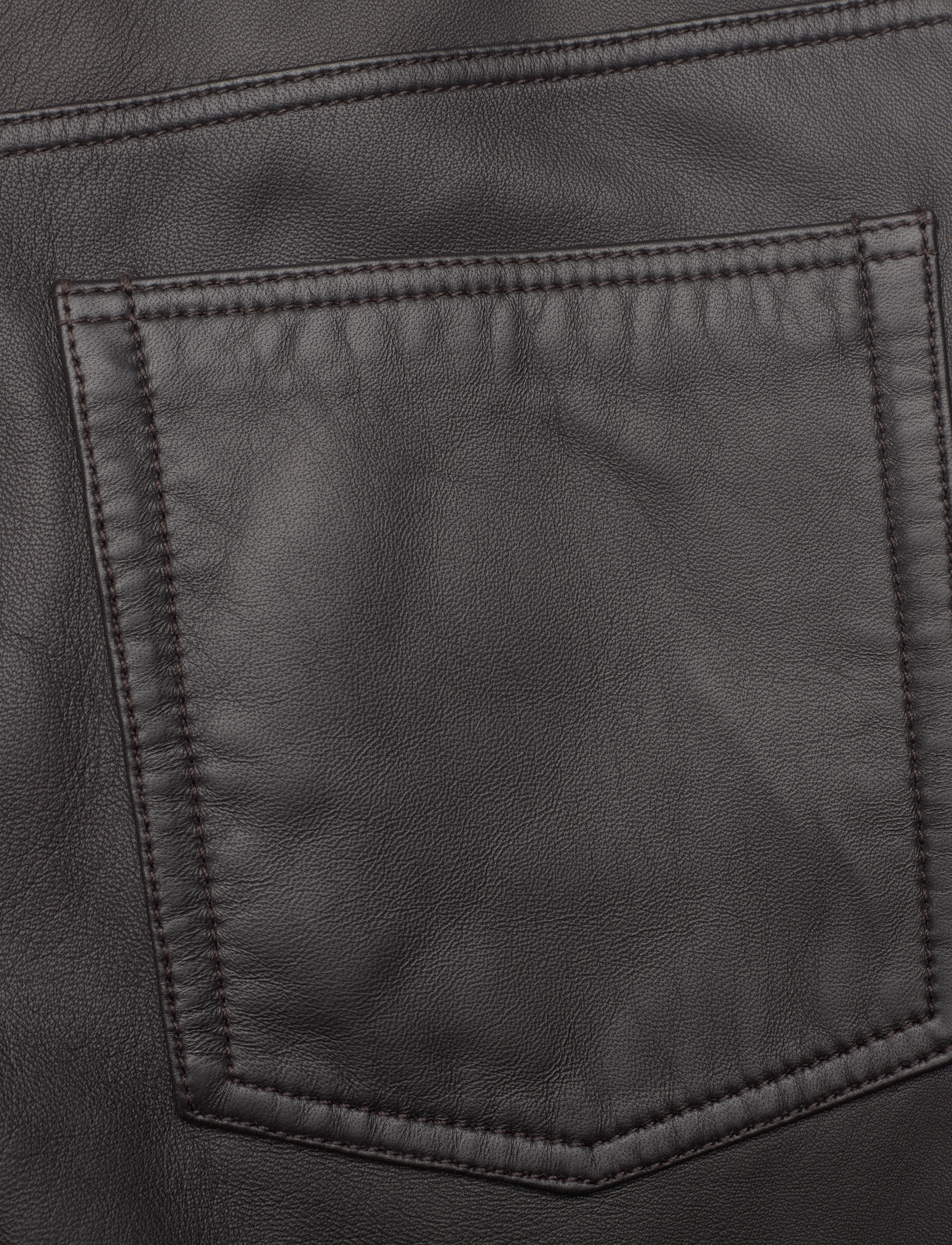 GANT - D2. HW CROPPED LEATHER PANT - cocoa bean - 4