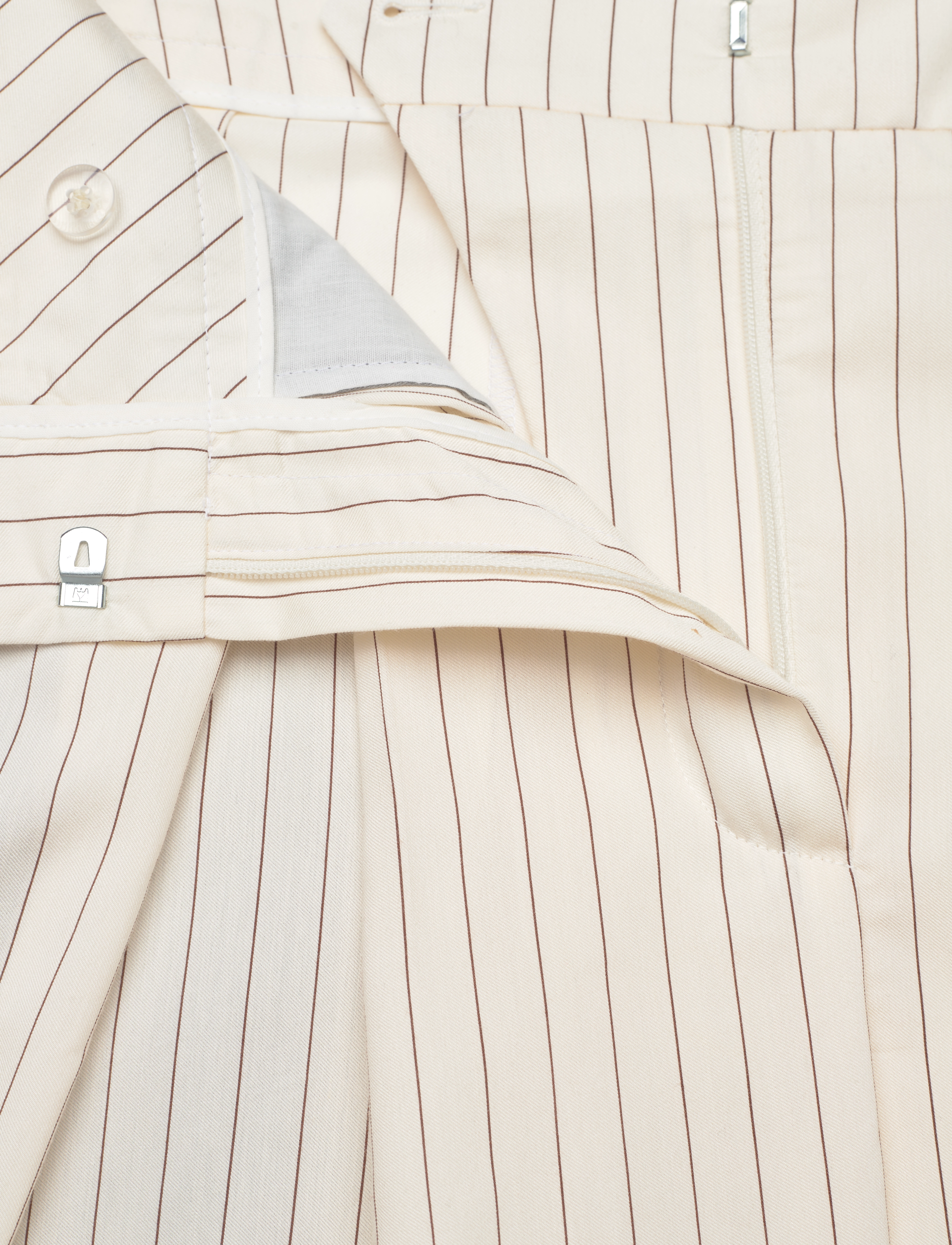 GANT - D2. PINSTRIPE PLEATED WIDE PANTS - linen - 3