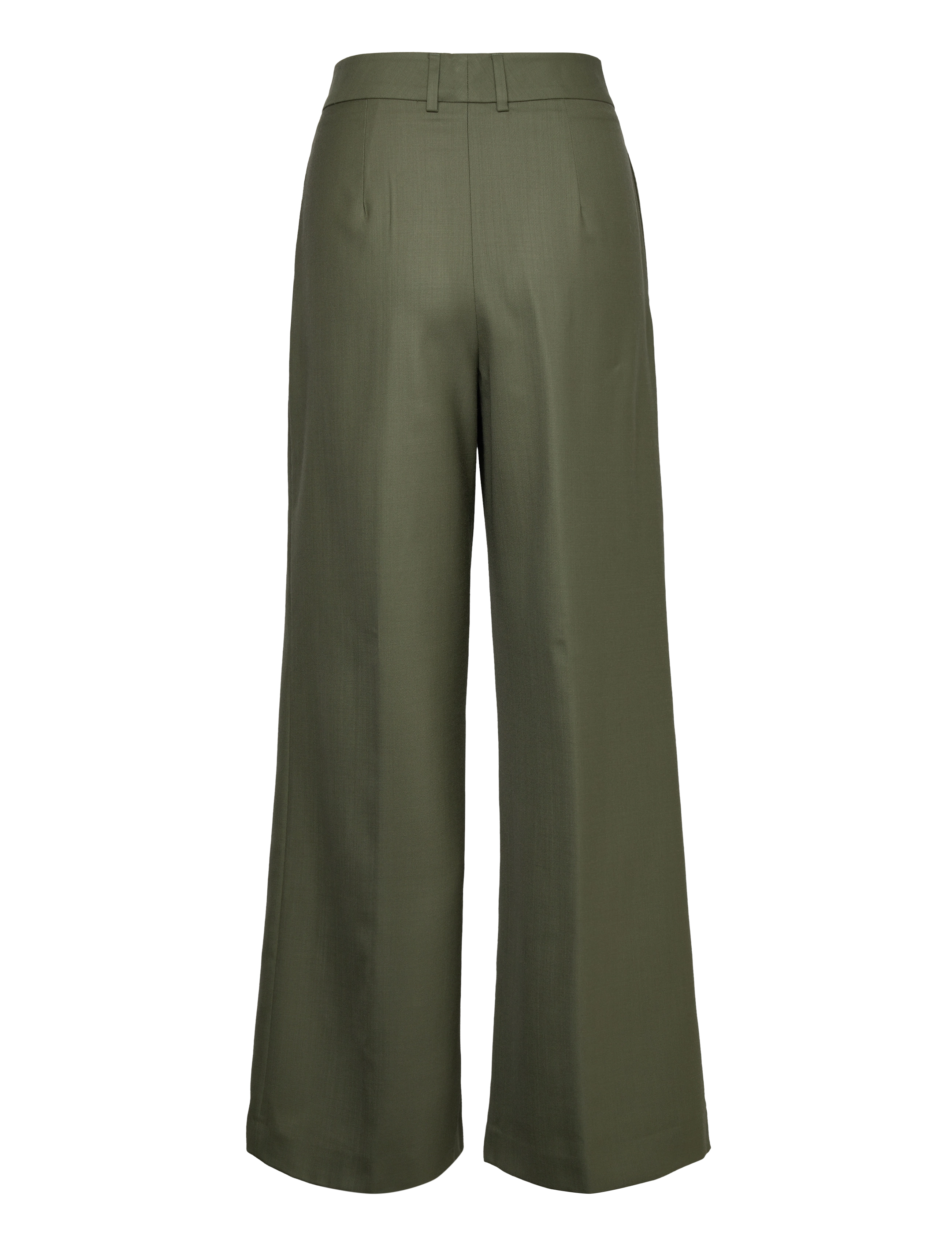 GANT - D1. HW PLEATED WIDE PANTS - kalamata green - 1