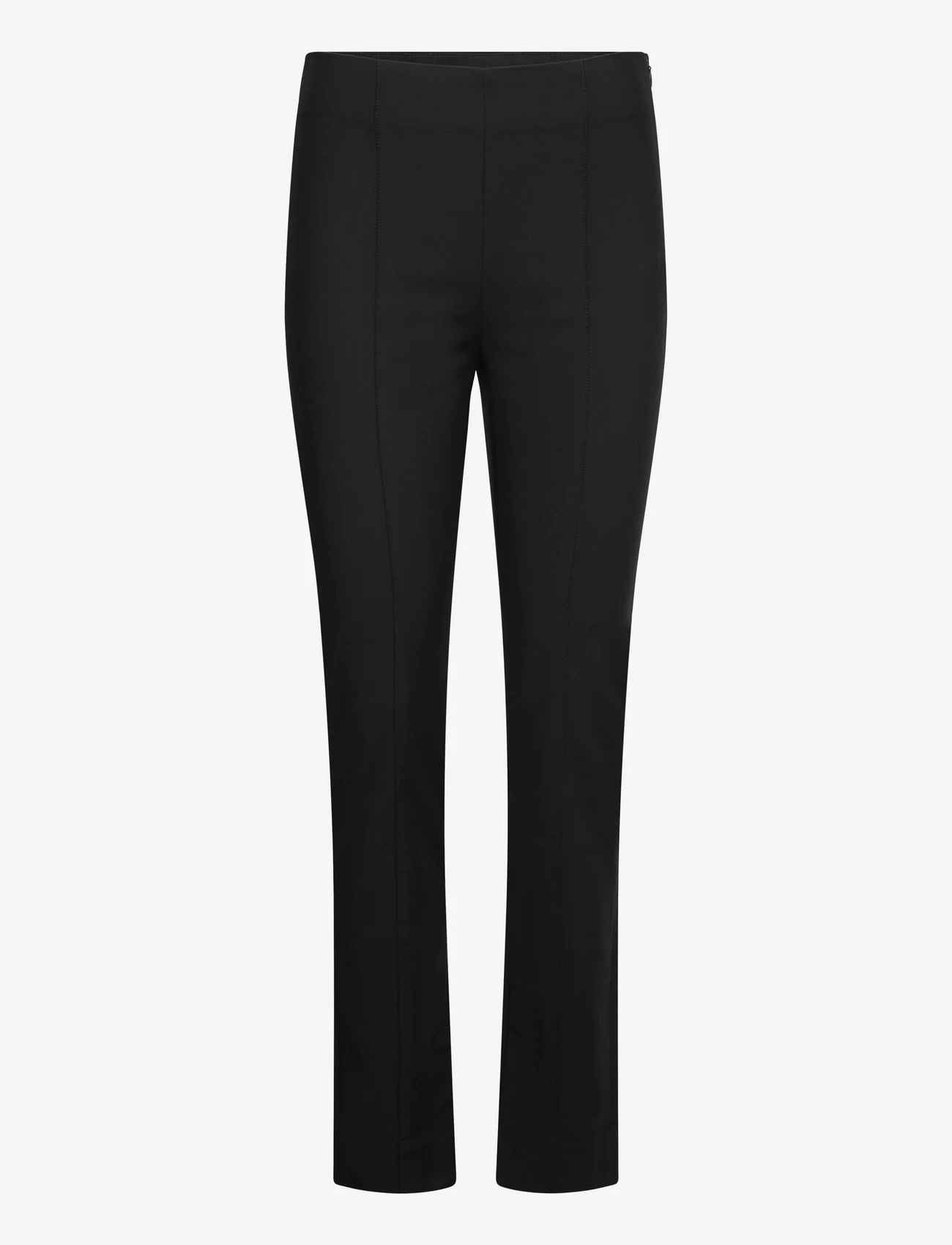 GANT - D1. PIN TUCK SLACK - trousers with skinny legs - ebony black - 0