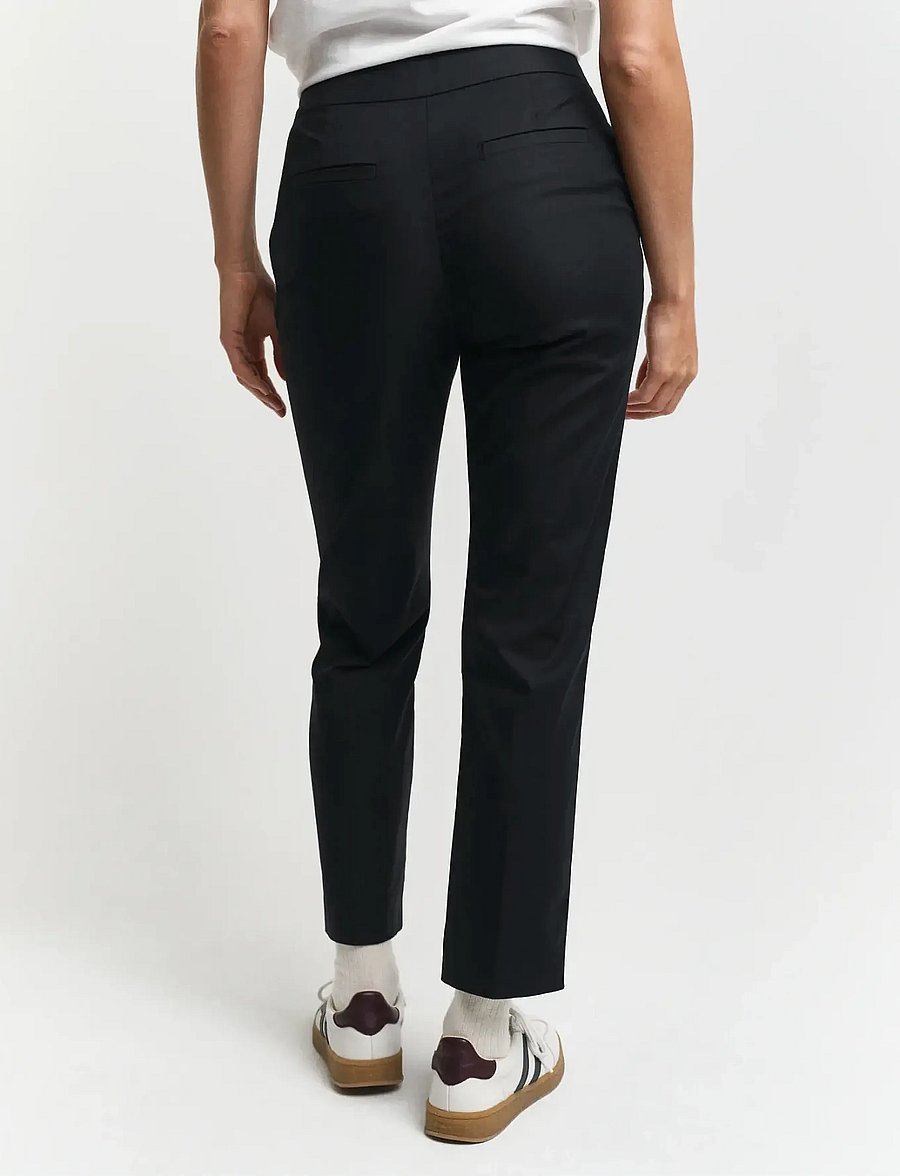 Gant - SLIM SLACK - pantalons slim fit - ebony black - 3