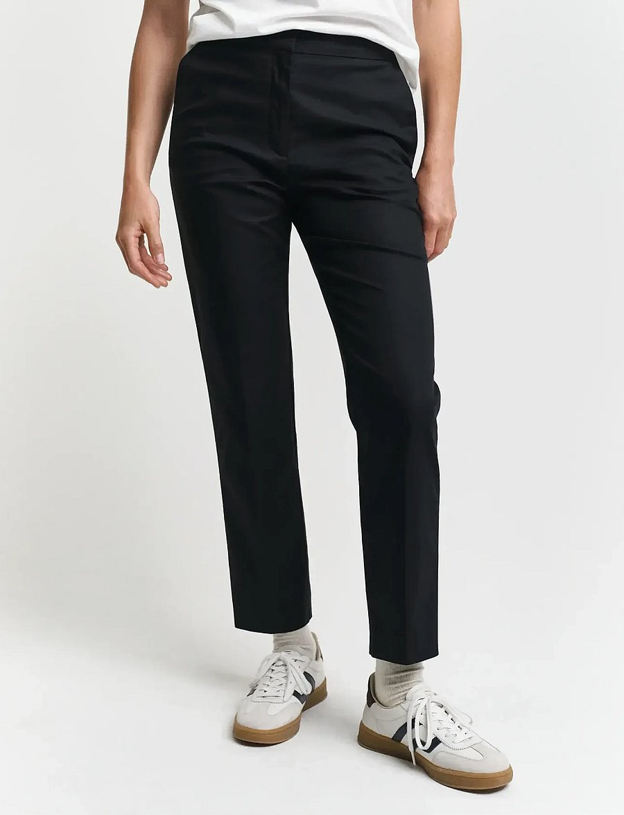 Gant - SLIM SLACK - pantalons slim fit - ebony black - 4
