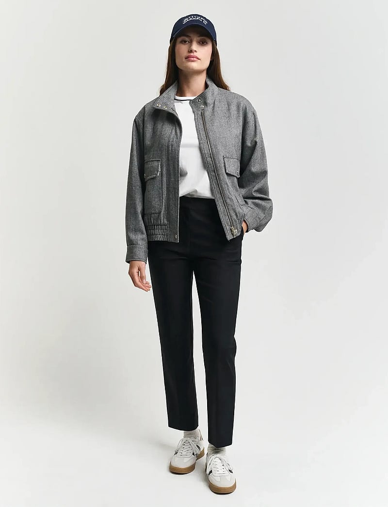 GANT - SLIM SLACK - slim fit hosen - ebony black - 5