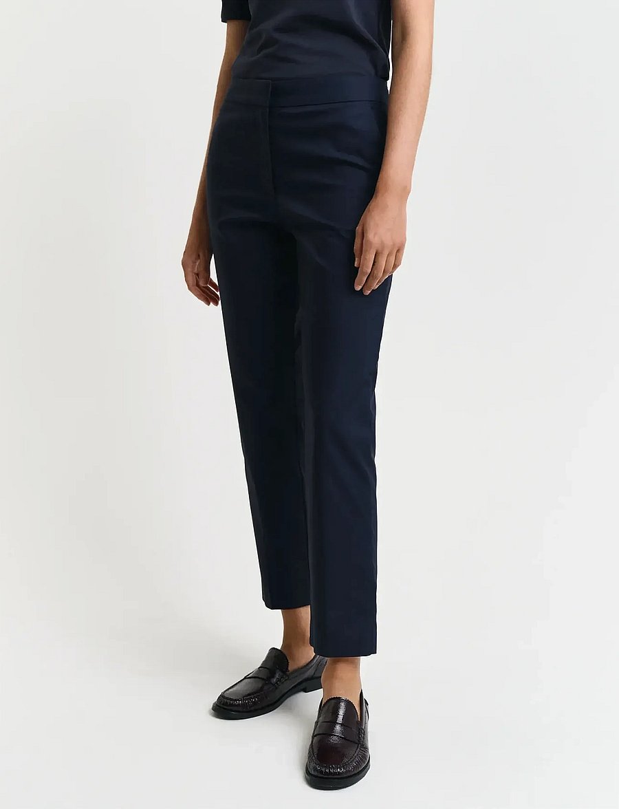 Gant - SLIM SLACK - slim fit trousers - evening blue - 4
