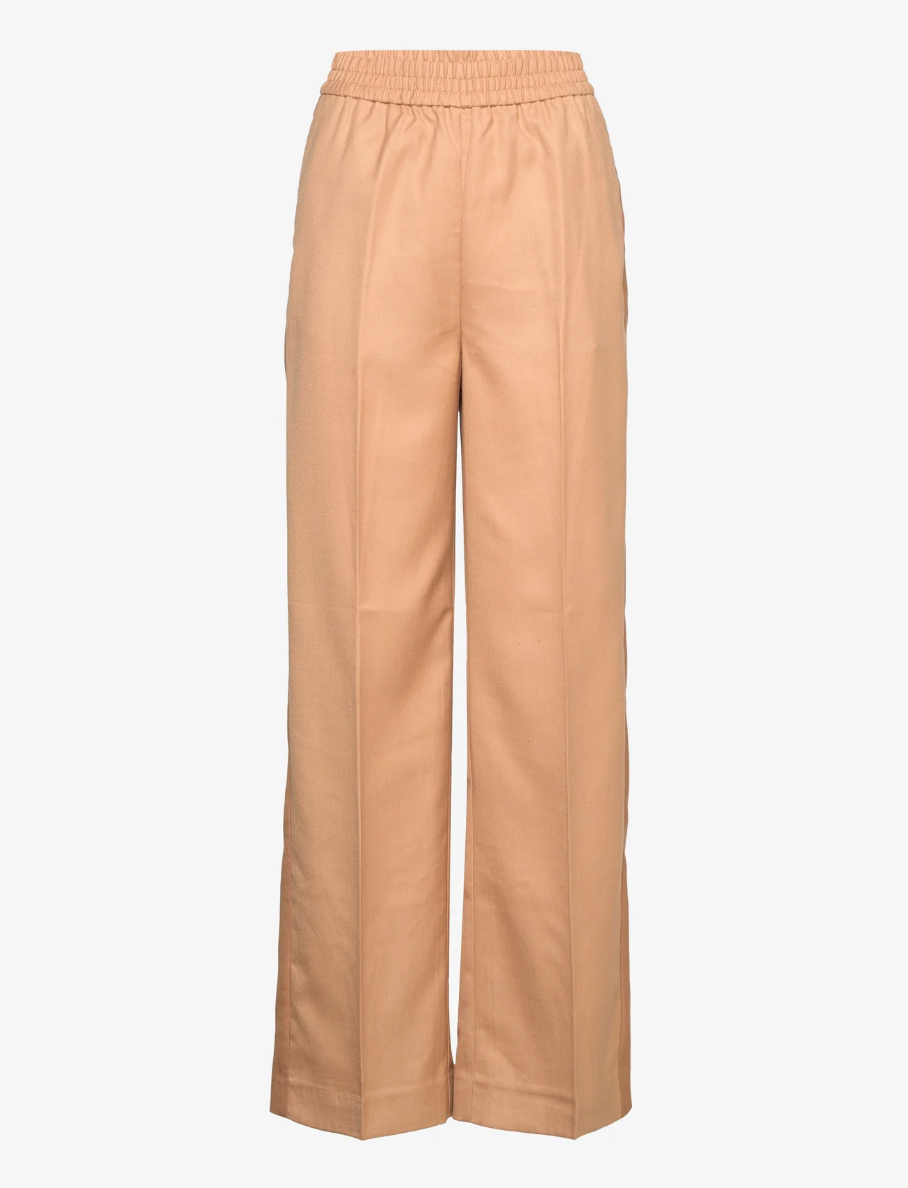 GANT - D1. STRAIGHT PULL ON PANTS - straight leg trousers - toffee beige - 0