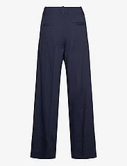 GANT - WIDE STRETCH LINEN PANT - linen trousers - evening blue - 1