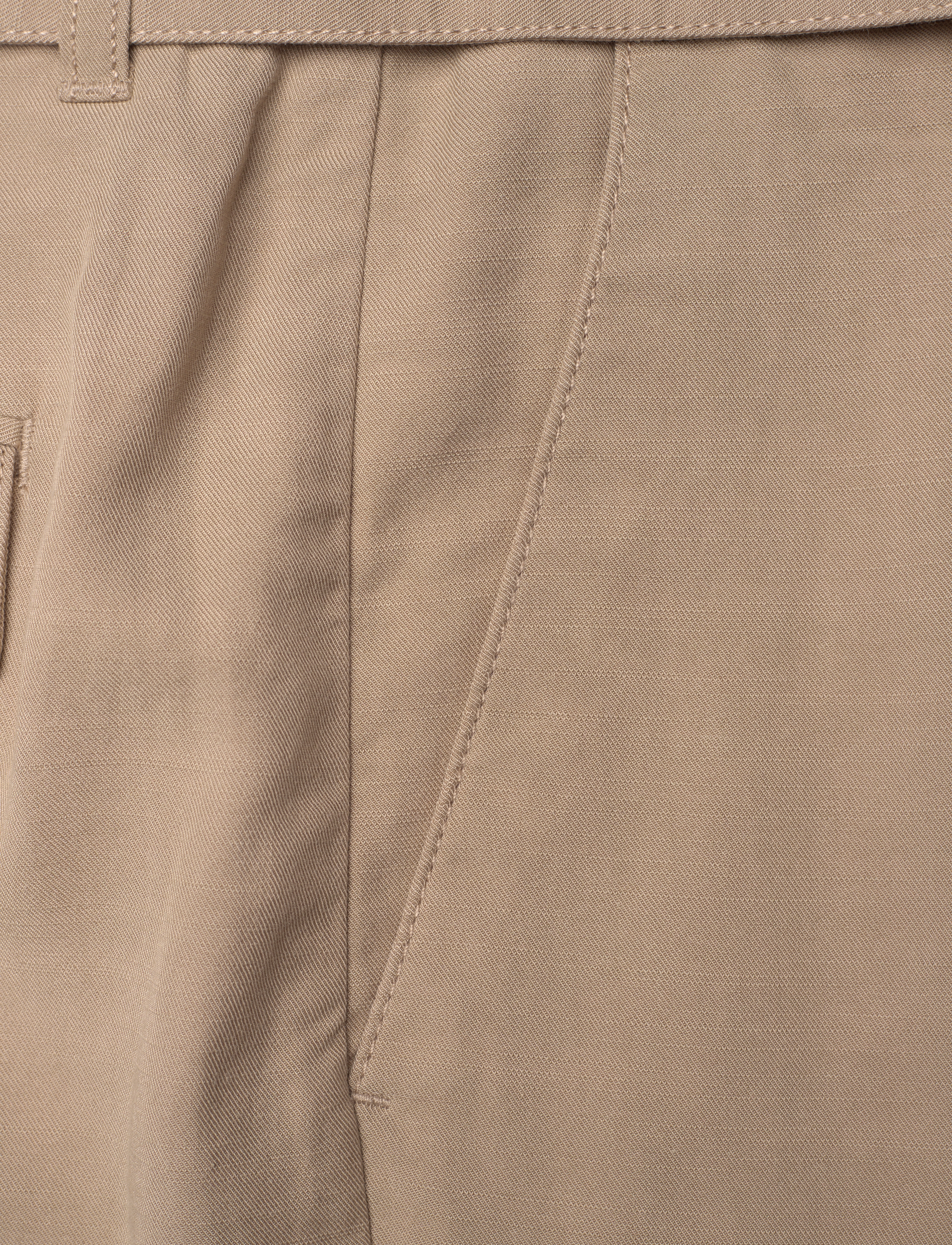 GANT - WIDE CROPPED BELTED PANTS - horn beige - 2